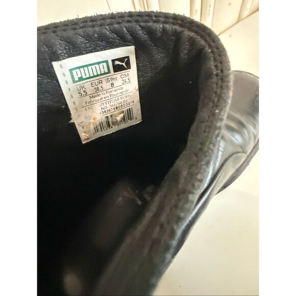 Rihanna Fenty x Puma Women's Leather Slip On Chelsea Sneaker Boots Black Size 8 - Picture 7 of 8